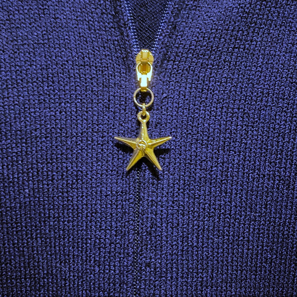 St. John Navy and Yellow Sweater - Picture 5 of 12